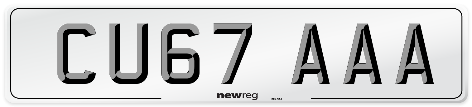 CU67 AAA Number Plate from New Reg